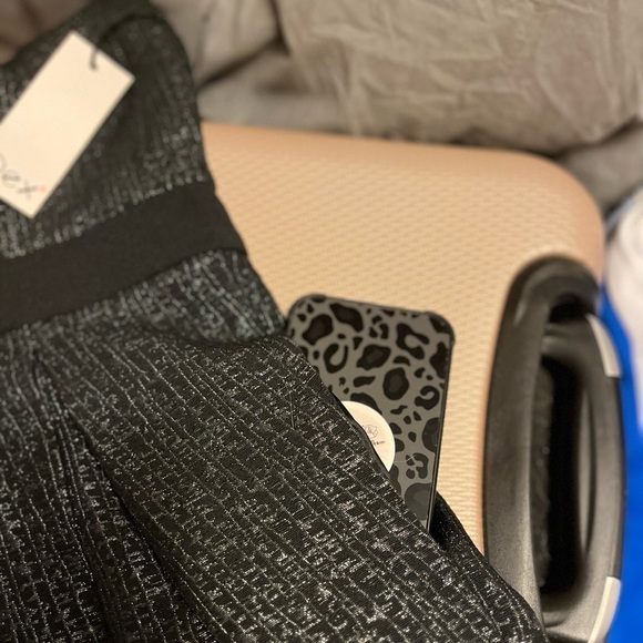 Dex Jacquard Black Metallic Dress - Picture 4 of 6